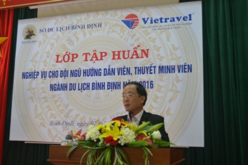 Lễ Khai giảng Lớp tập huấn nghiệp vụ cho đội ngũ Hướng dẫn viên, thuyết minh viên Ngành Du lịch Bình Định 2016