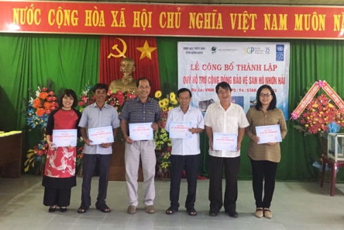 Launching Ceremony of Supporting the Community Fund for protecting coral of Nhon Hai Commune