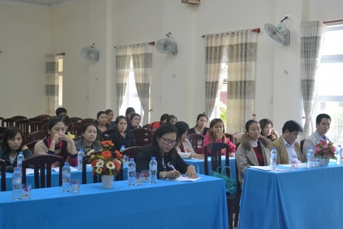 Delegates and students at the opening