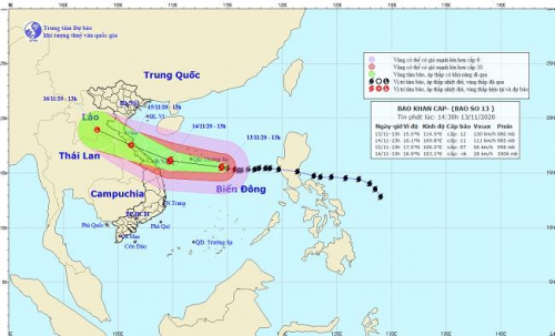 Tin bão khẩn cấp (cơn bão số 13)